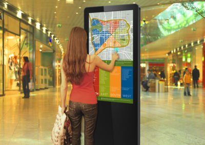 Infrared Freestanding Touch Screen Posters With Dual OS