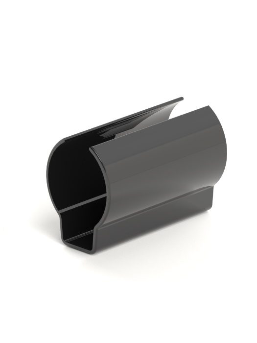 POSPOLE CABLE COVER 80MM BLACK