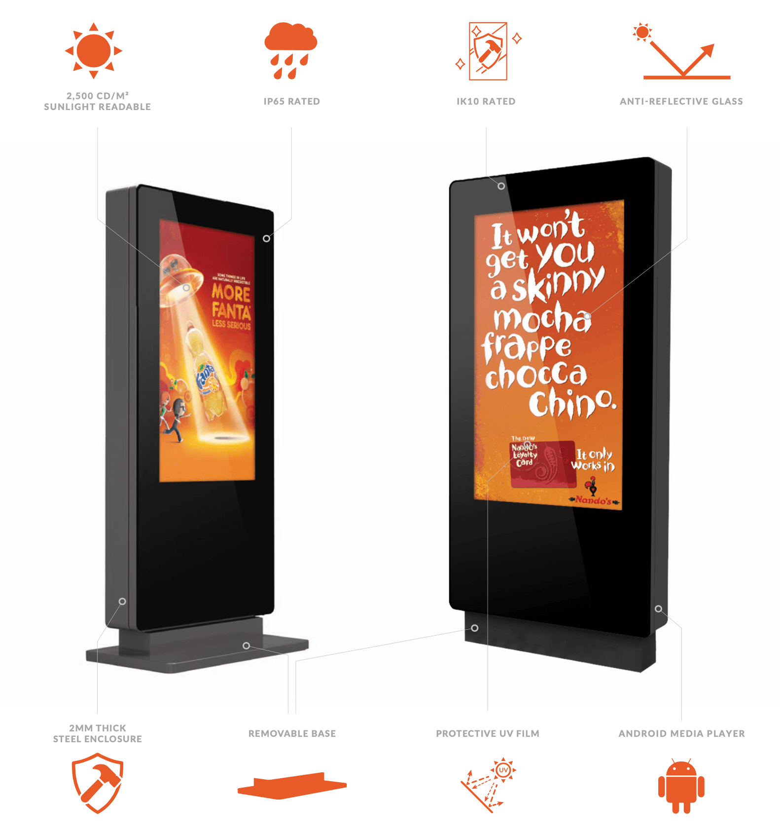 43" FREESTANDING OUTDOOR DIGITAL POSTER - Image 21