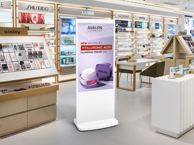 50" WHITE ANDROID FREESTANDING DIGITAL POSTER - L50HD - Image 6