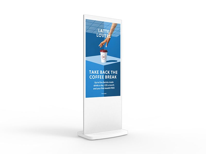 50" WHITE ANDROID FREESTANDING DIGITAL POSTER - L50HD - Image 2
