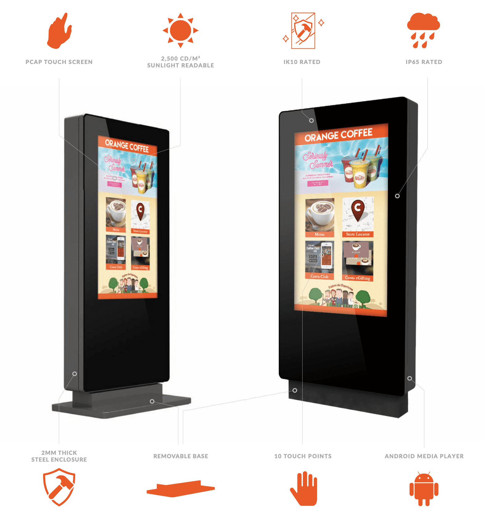 65" FREESTANDING PCAP OUTDOOR TOUCH SCREEN POSTER - Image 6