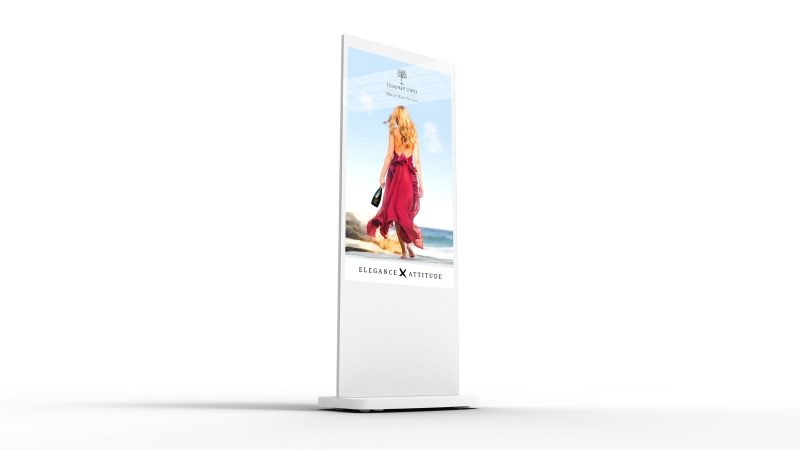 50" WHITE ANDROID FREESTANDING DIGITAL POSTER - L50HD - Image 3