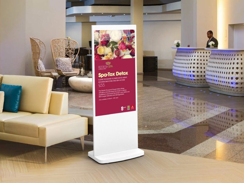50" WHITE ANDROID FREESTANDING DIGITAL POSTER - L50HD - Image 9