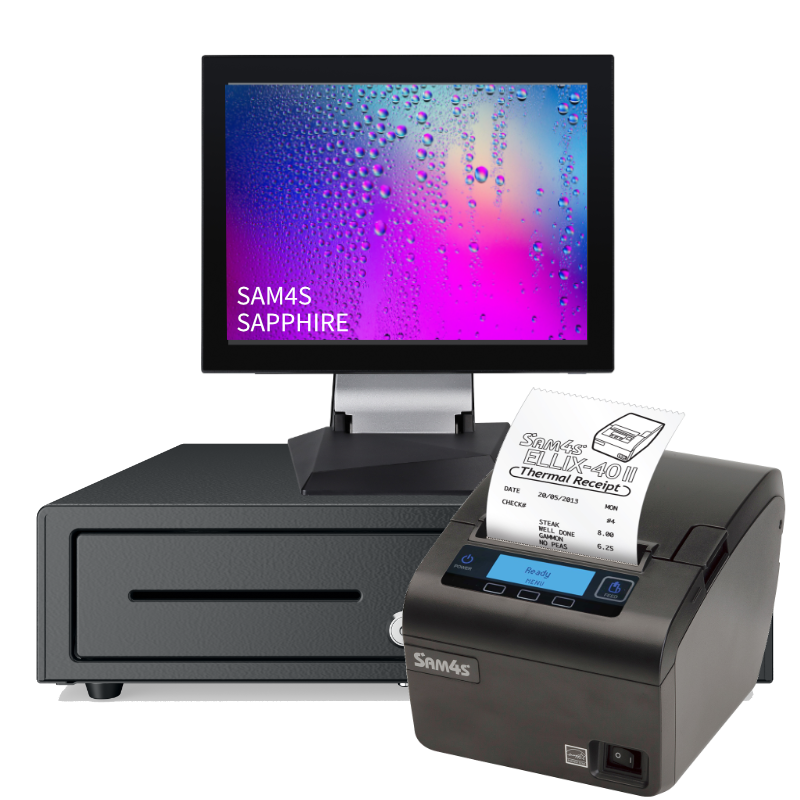 SAM4S SAPPHIRE + SAM4S ELLIX40SB + DRAWER