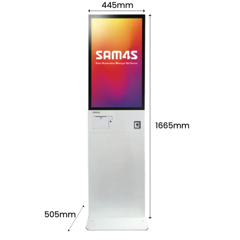 SAM4S KIOSK ASTRA SK-266 32" 128G WIN10 SCAN STAND+BASE WHITE - Image 2